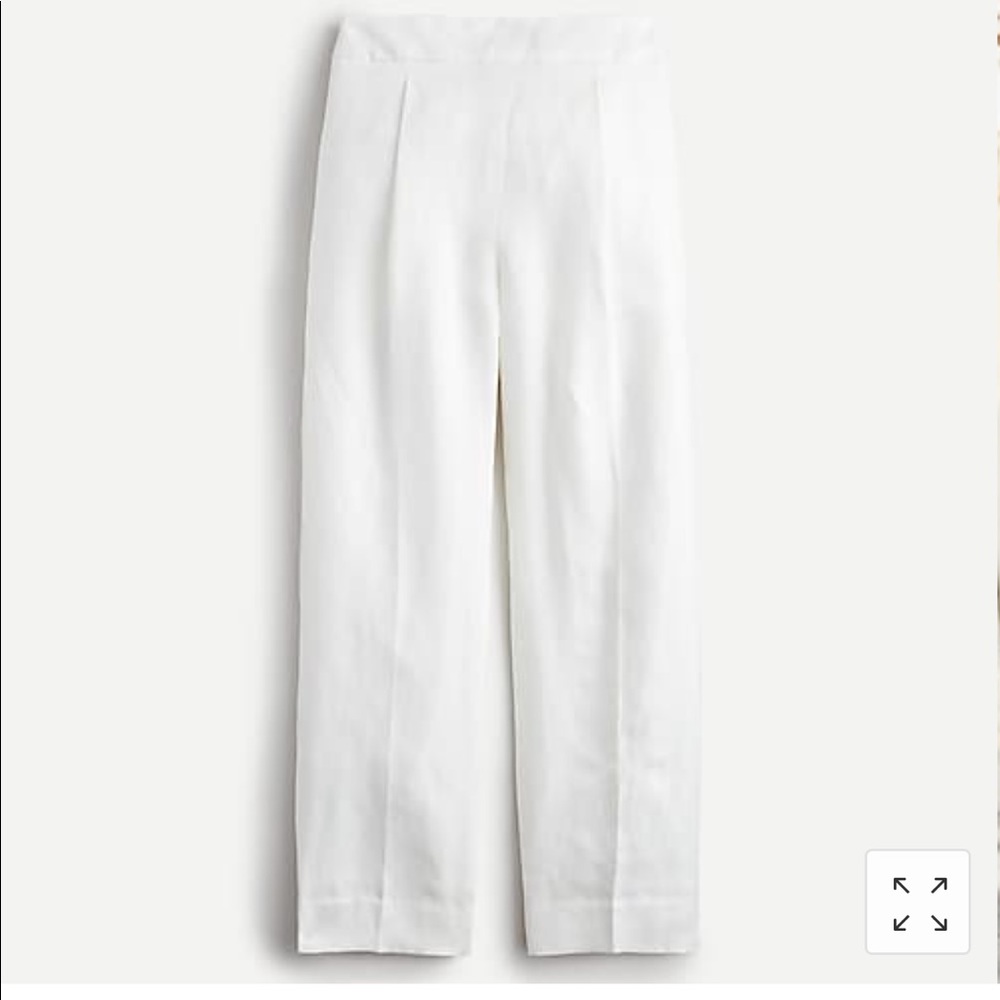 J. Crew High-Rise Pleated Pant | Linen Blend